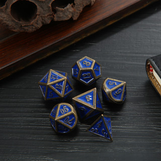 Metal Multi-Faced dados COC jogo de tabuleiro correndo equipe TRPG Cthulhu Digital Dermatosaurus masmorras e dragões DND