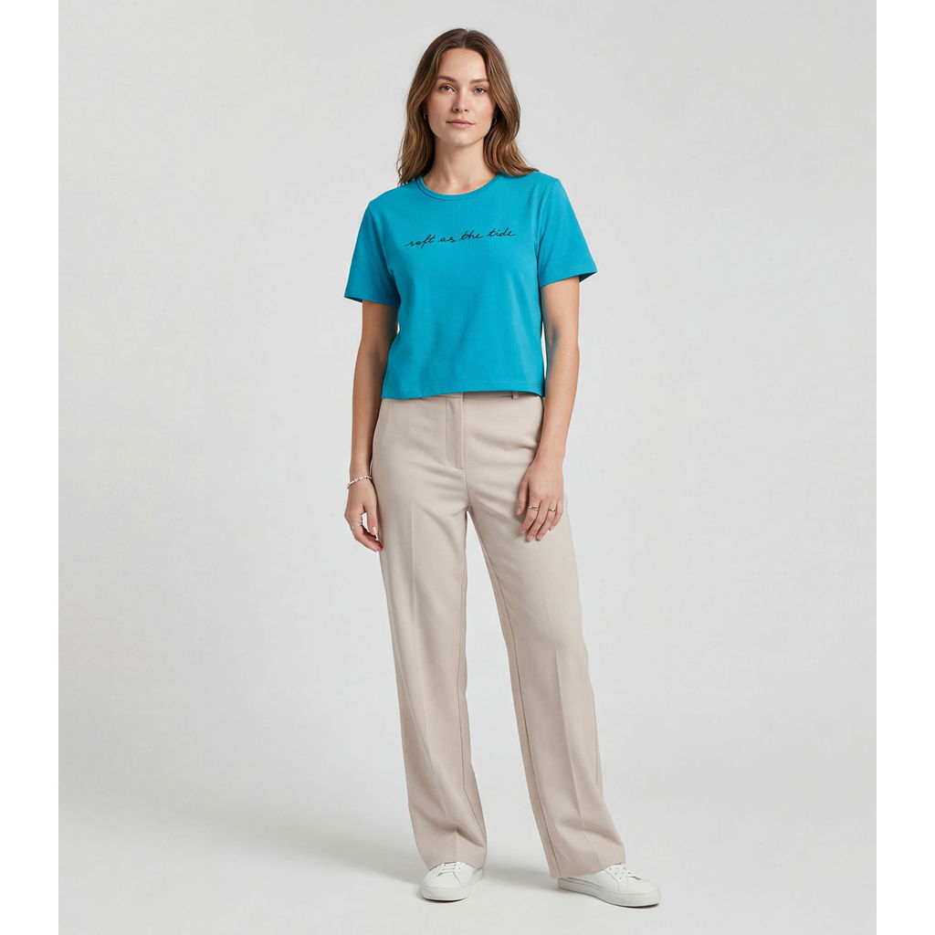 Blusa Feminina em Molecotton Viscose Infinita Cor Azul