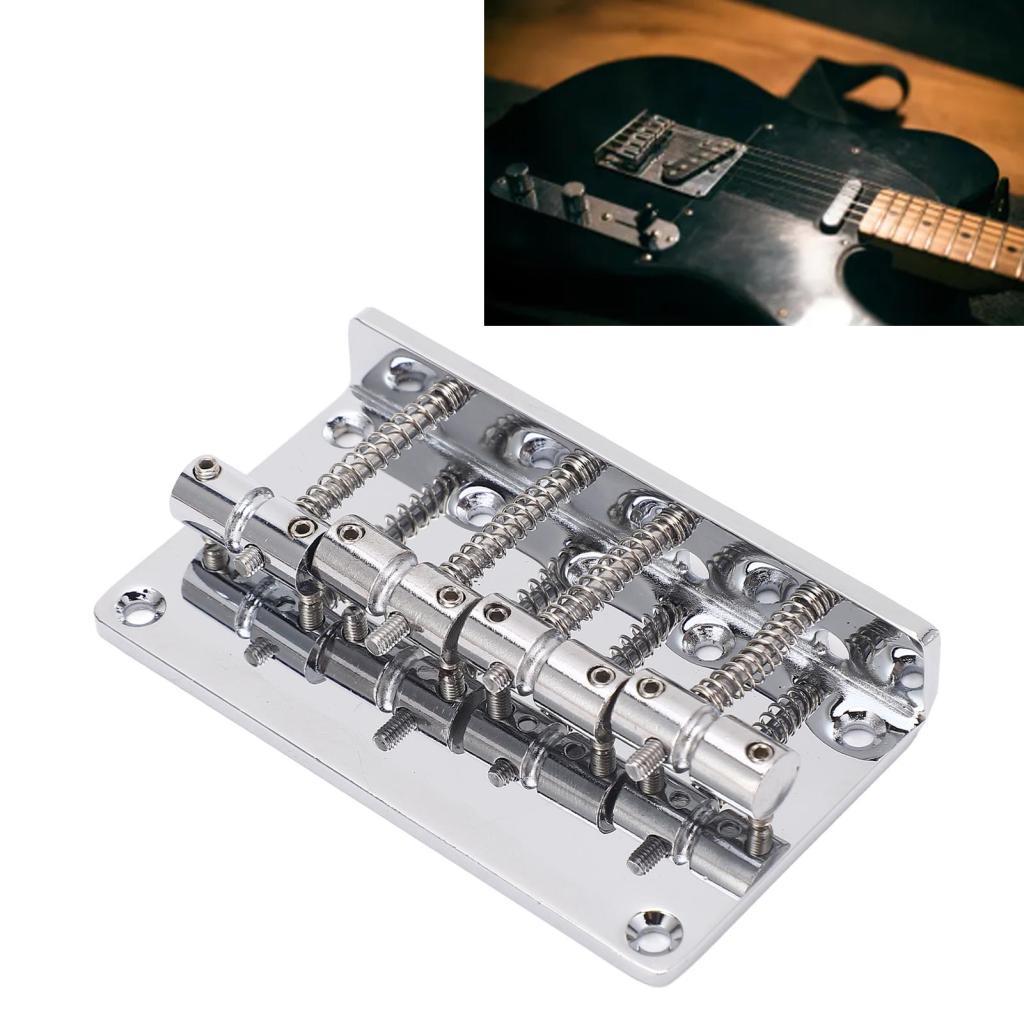 Ponte de baixo elétrico de 4 cordas de metal estilo vintage guitarra fixa com sela 86MM