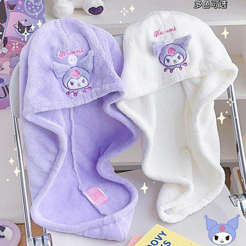 Kuromi touca de secagem de cabelo feminina 2024 novo estilo crianças Super absorvente lenço de secagem rápida feminino S