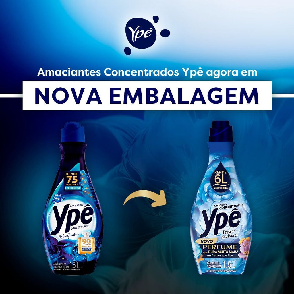 Amaciante Concentrado Ypê Frescor Das Flores 1,5 Litro — imagem 2 de 2