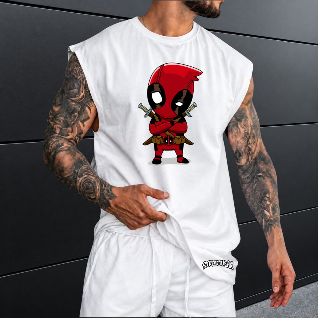 Regata Machão Oversized 100% Algodão Camiseta Cavada Musculação Streetwear Treino Praia Academia