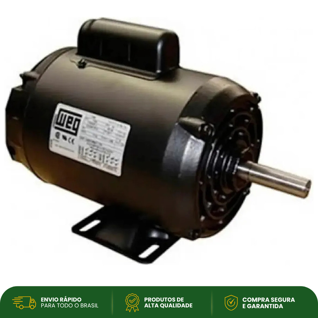 Motor Elétrico Monofásico 1CV 4 Polos Baixa Rotação 127/220V WEG B3D W56 — imagem 2 de 3