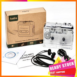 Gfgfgfgg Cassete para MP3 Player Conversor de fita portátil com USB Plug and Play Transparent Shell Mini Size Type-C