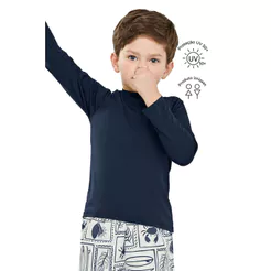 Blusa de Praia Infantil Unissex Proteção UV Elian Azul