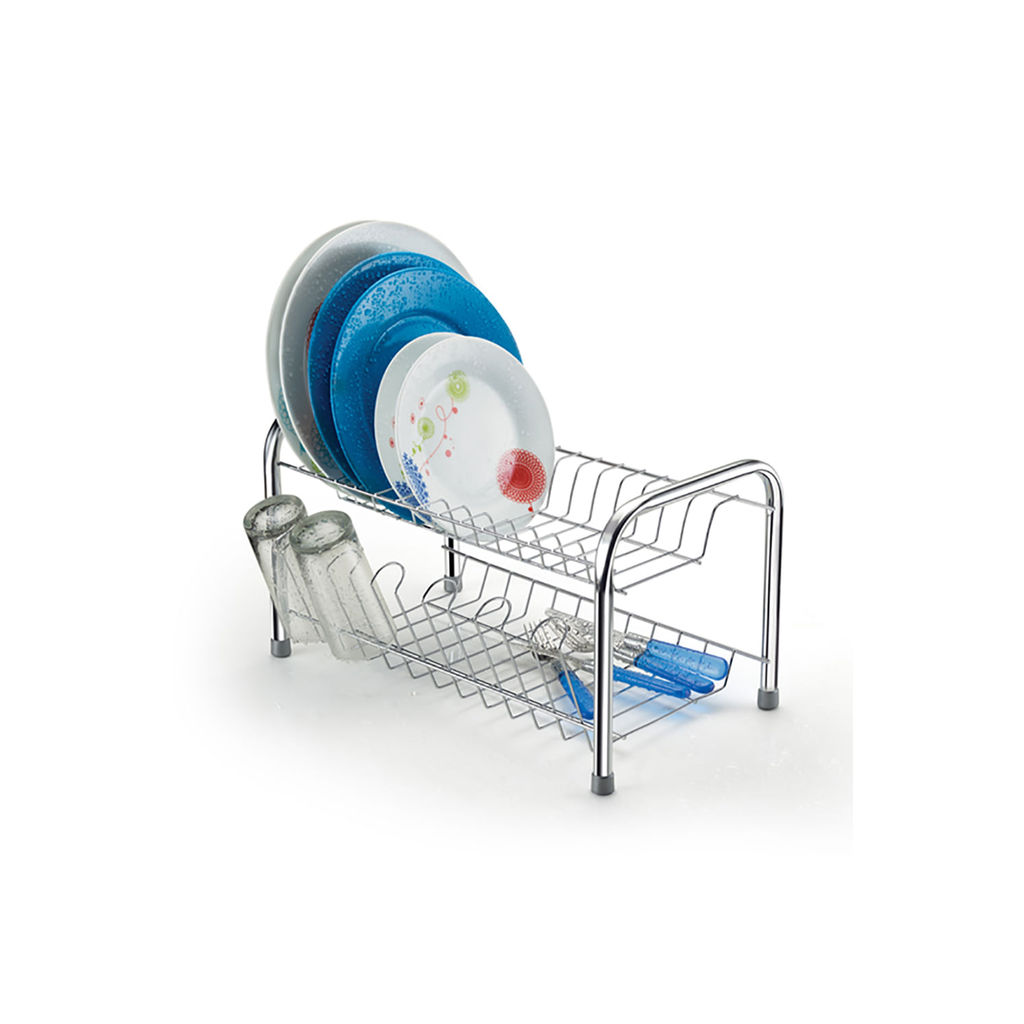 Escorredor de Pratos Duplo Arthi Cromado Prata — oferta na Shopee