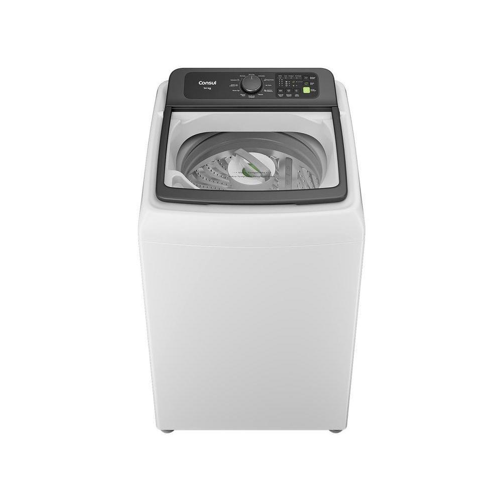 Lavadora de Roupas Consul 14kg Cesto Inox 12 programas Branco CWN14AB