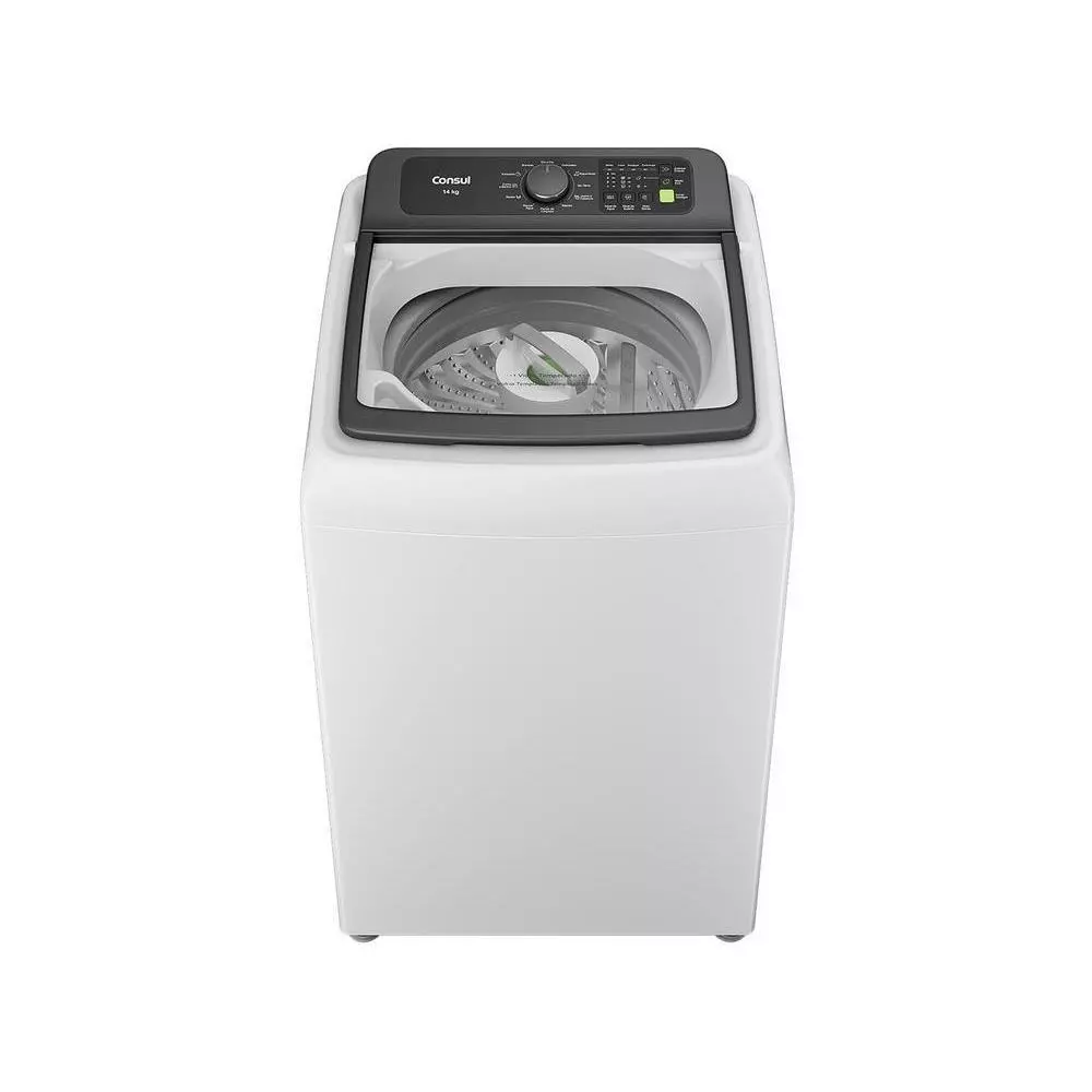 Lavadora de Roupas Consul 14kg Cesto Inox 12 programas Branco CWN14AB