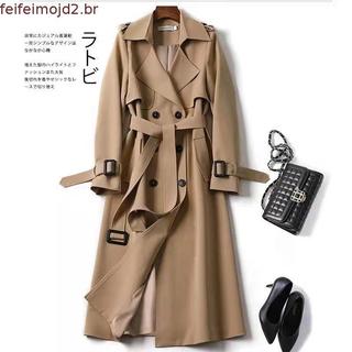 Women's trench coat long coat fashion 2025 new brown trench coat