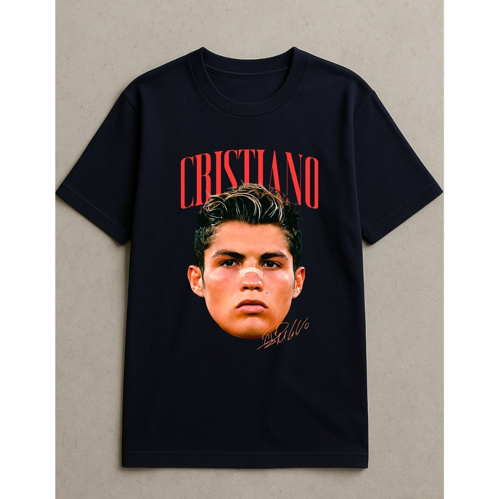 [Camiseta Premium em Algodão Puro]TT Camiseta Masculina Camisa Basica Oversized Gola Larga 100% Algodão Estampada Cristi