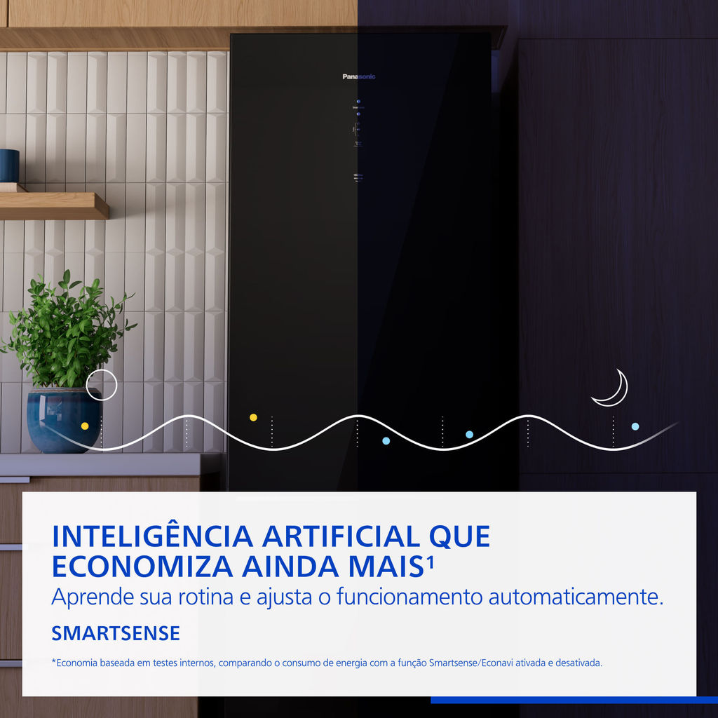 Geladeira Intuitive+ Panasonic BB41 Frost Free Inverter 407L Black Glass - NR-BB41GV2B · foto 2