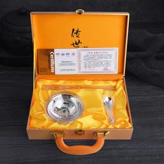 Conjunto de talheres Baifu de três peças para viagem, presente comemorativo, colher de prata, pauzinhos de prata, mais t