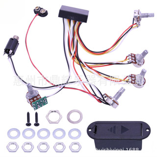 Linha de ajuste de tom de captador ativo de baixo elétrico de 3 segmentos Linha de amplificador frontal de baixo elétric