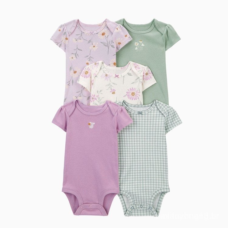 Roupas De Bebê Da Sorte/Body Para Meninas 5 Peças .