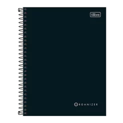 Caderno executivo capa dura colegial 63g 80 folhas Organizer Tilibra
