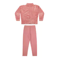Conjunto Longo Infantil Menina Peluciado Elian Rosa