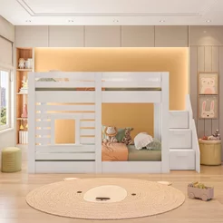 Beliche Montessoriano Star Plus com Janela Casatema MadeiraOriginals Branco