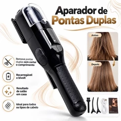 Máquina Removedora de Pontas Duplas Automática rápido Profissional Recarregável Bivolt Barbeiro profissional família