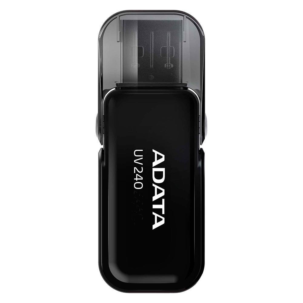 Pen Drive Adata UV240, 64GB, USB 2.0, Preto - AUV240-64G-RBK