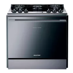 Fogão Brastemp 5 Bocas de Embutir cor Inox com Mesa de Vidro e Touch Timer com Autodesligamento - BYS5VCR