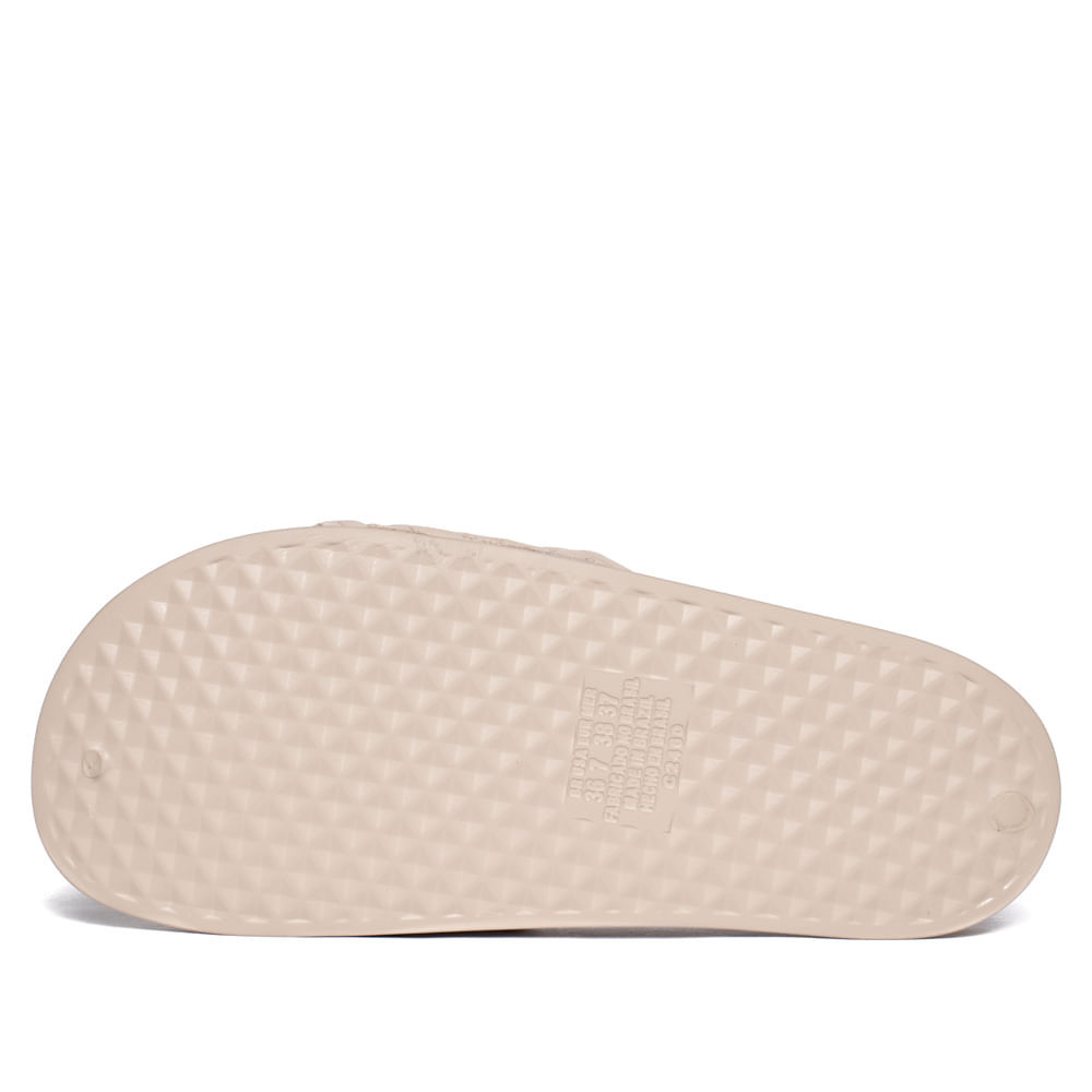 Chinelo Slide Feminino Kolosh Texturizado Bege — imagem 2 de 2