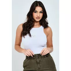 Regata Feminina Com Logo Metalizado Planet Girls Branco