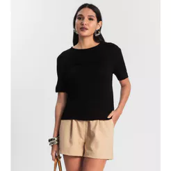 Blusa Feminina Visco Tricot Rovitex Preto