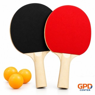 Kit 2 Raquetes Tênis de Mesa Profissional + 3 Bolas Ping Pong Brinquedo Diversão Racket Bolinhas