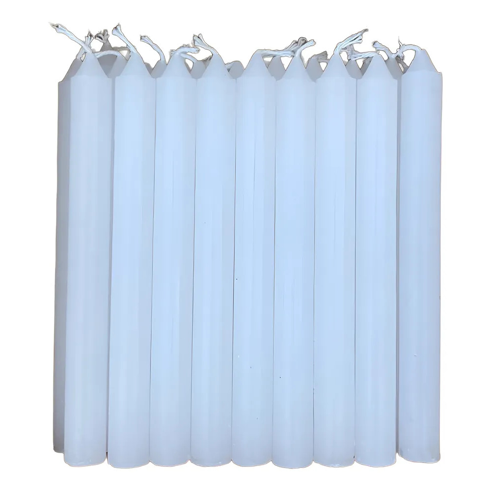 2x 70 Velas Palito Branca 17cm - Parafina Pura e Queima Limp