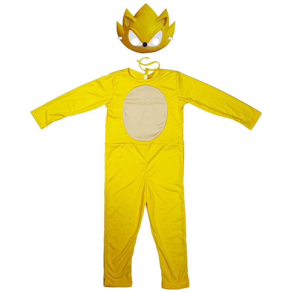Fantasia Sonic Menino Infantil Amarelo Longa com Máscara Festa Carnaval Halloween
 em Oferta na Shopee