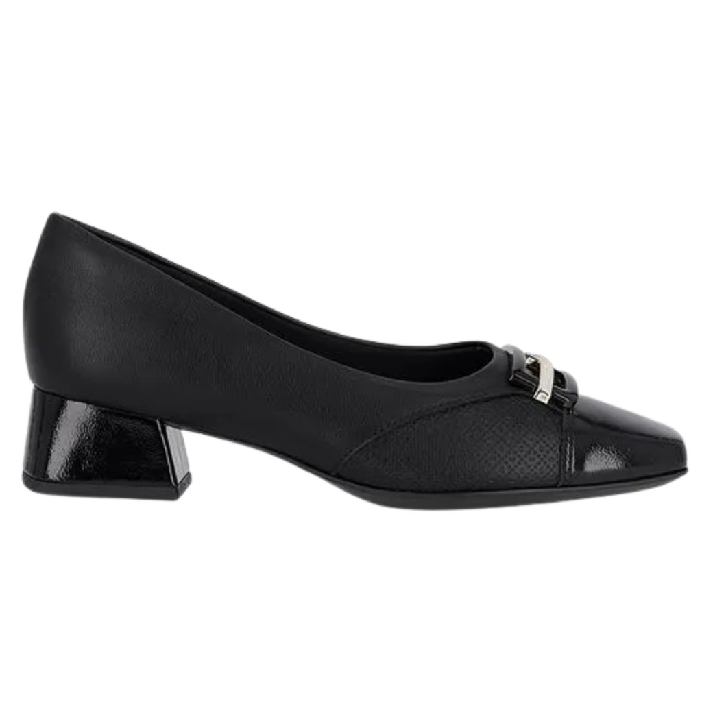 Sapato Piccadilly Salto Baixo Quadrado Social Elegante