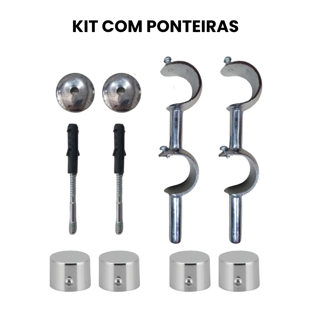 Suporte de Parede Duplo 28/28mm para Varão Cortina Alumínio