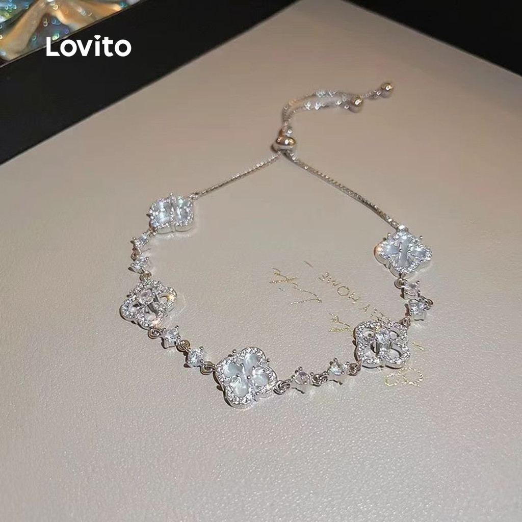 Detalhes do Lovito Bracelete de Zircônia Sofisticada LFA102006