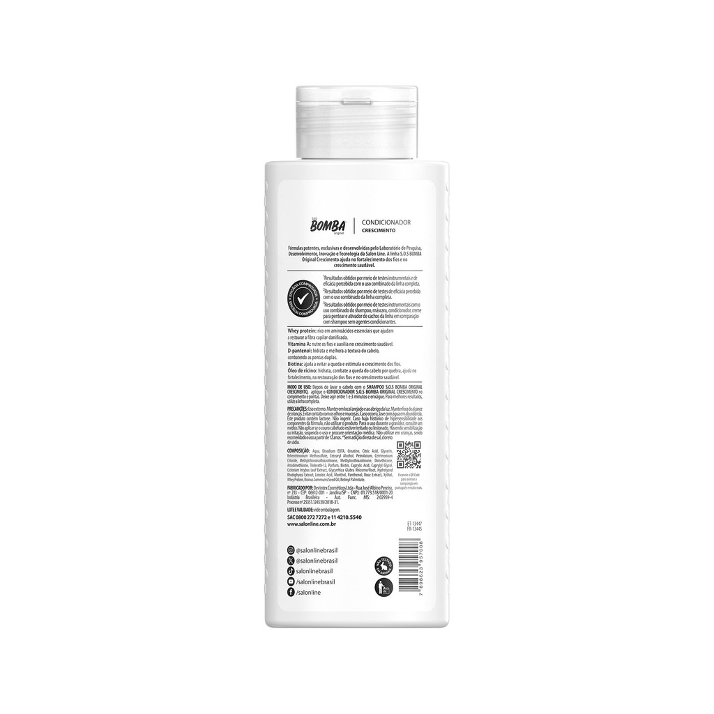 Detalhes do Kit SOS Bomba Original 200ml + Tônico Crescimento acelerado Salon Line