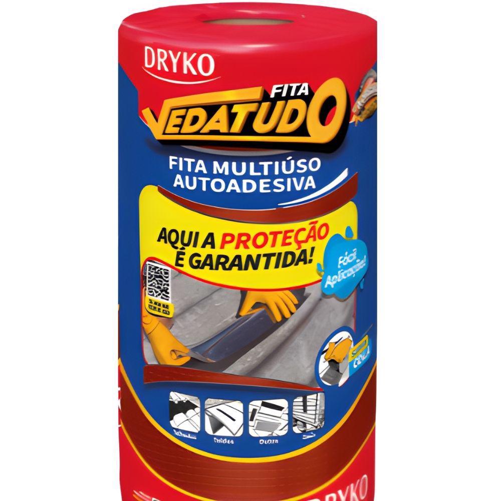 Fita Multiuso Autoadesiva Asfáltica Terracota 90cmx10M Vedatudo DRYKO — imagem 2 de 2