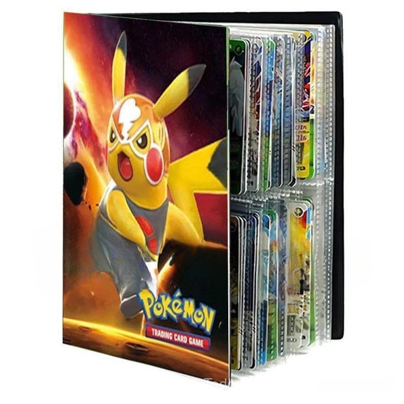 Álbum de Cartas Pokémon 240 Álbum de Anime de Desenho Animado Pasta de Cartas Pokémon Pasta de Coleção Céu Azul em Oferta na Shopee