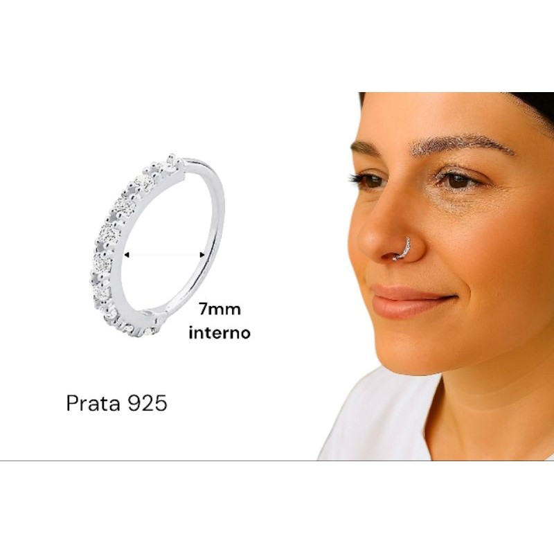 Piercing Argola Cravejada Nariz: Onde Comprar | BuscaProdutos