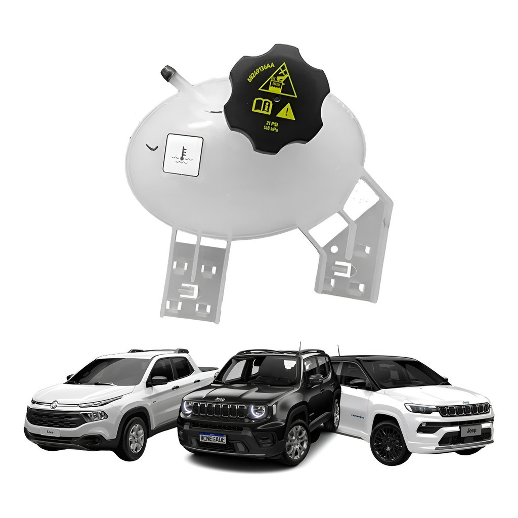 Reservatório de Água do Radiador com Tampa Jeep Renegade Compass Toro Original Fiat 52195041