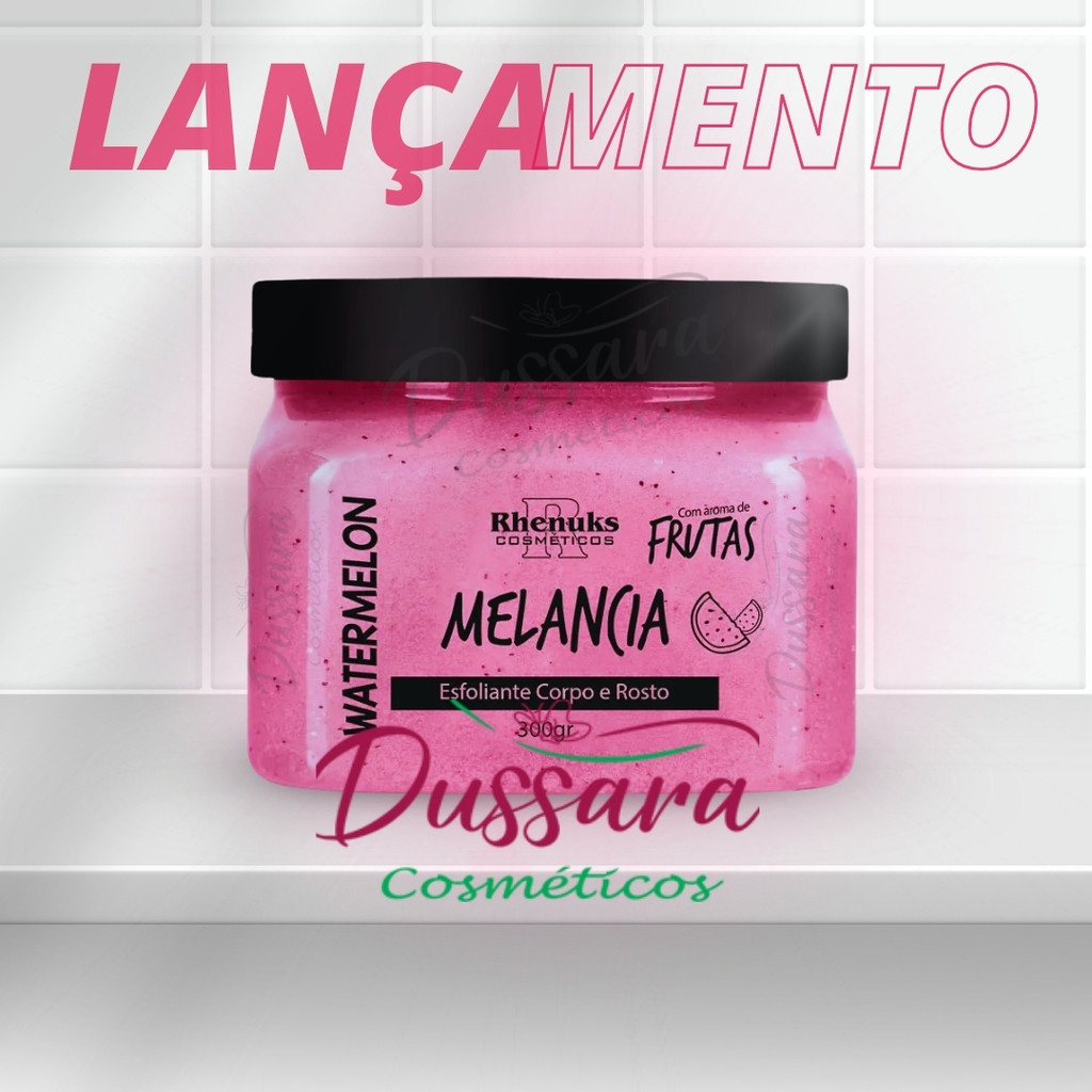 Esfoliante Para Corpo E Rosto - Melancia - 300g - Rhenuks