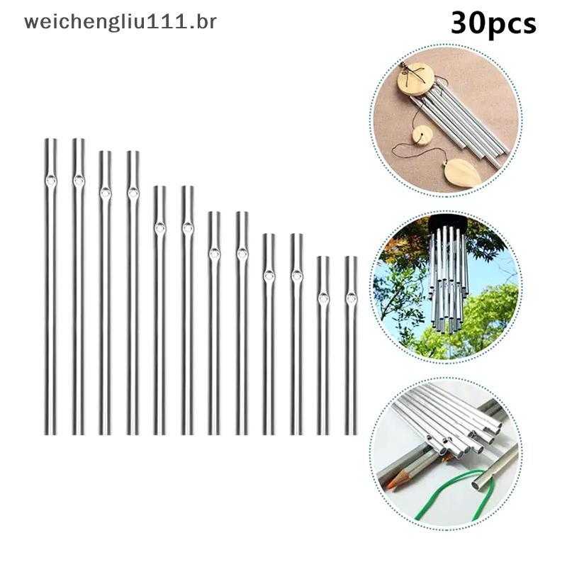 # weicheng 30 Unidades De Tubo De Alumínio DIY Material De Carrilhão De Vento Para Decoração E Artesanato Interno Extern
