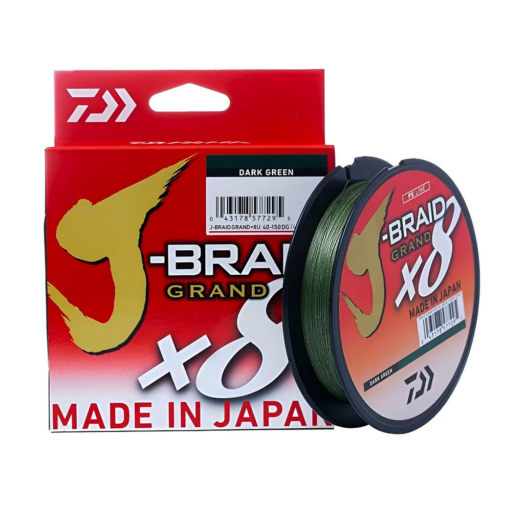 Linha de Pesca Pescaria Daiwa J-Braid Grand X8 Multifilamento Chartreuse 270m Verde