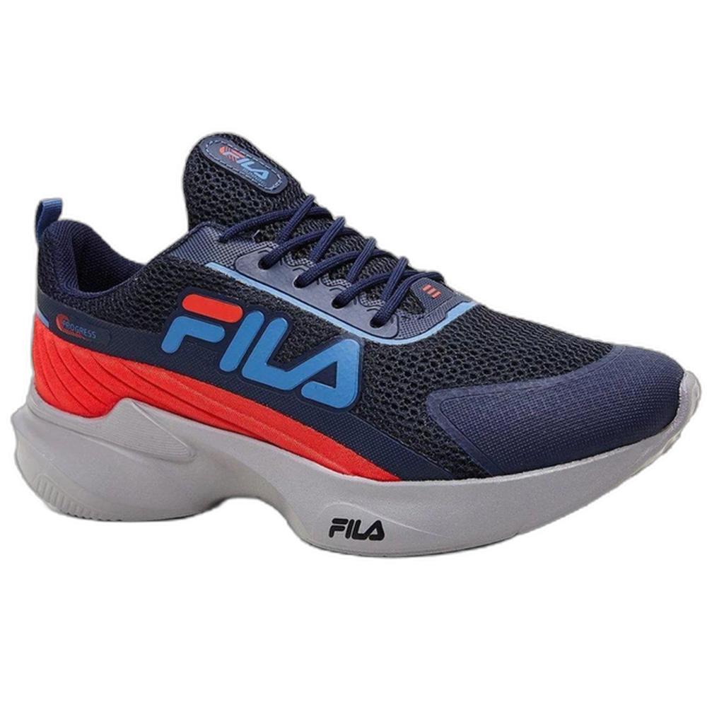 Tênis Infantil Fila Progress - Marinho e Vermelho