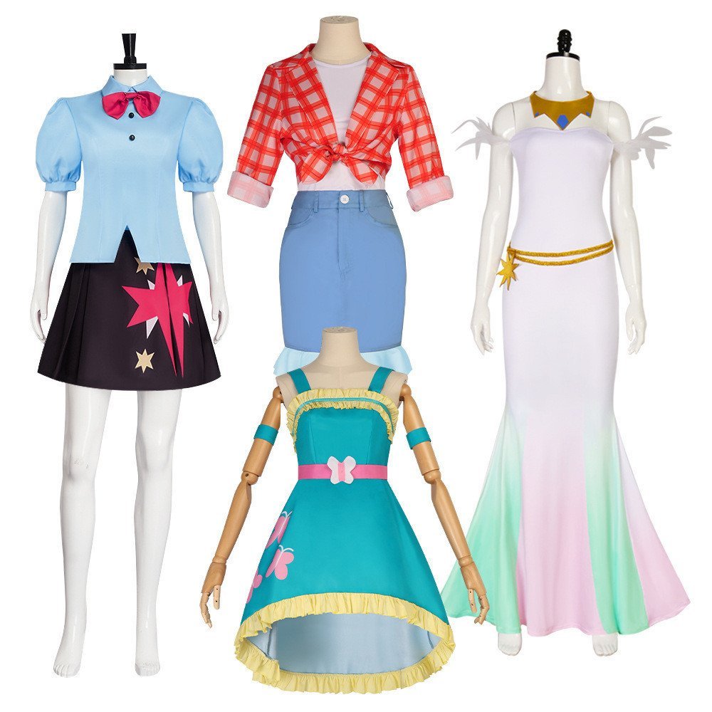 Fantasia de Cosplay My Little Pony Amizade é Magia Twilight Sparkle Apple Jack Fluttershy Princesa Celestia Roupas de Fe