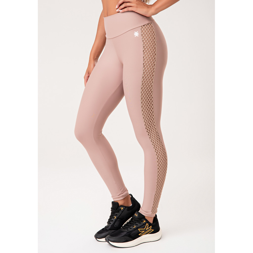 LEGGING FITNESS FEMININA COM TELA LATERAL LUSH DLK em Oferta na Shopee