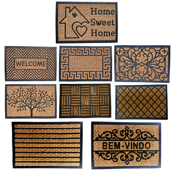 Tapete Capacho Fibra De Coco Emborrachado Grande 60x40cm Antiderrapante em Oferta na Shopee