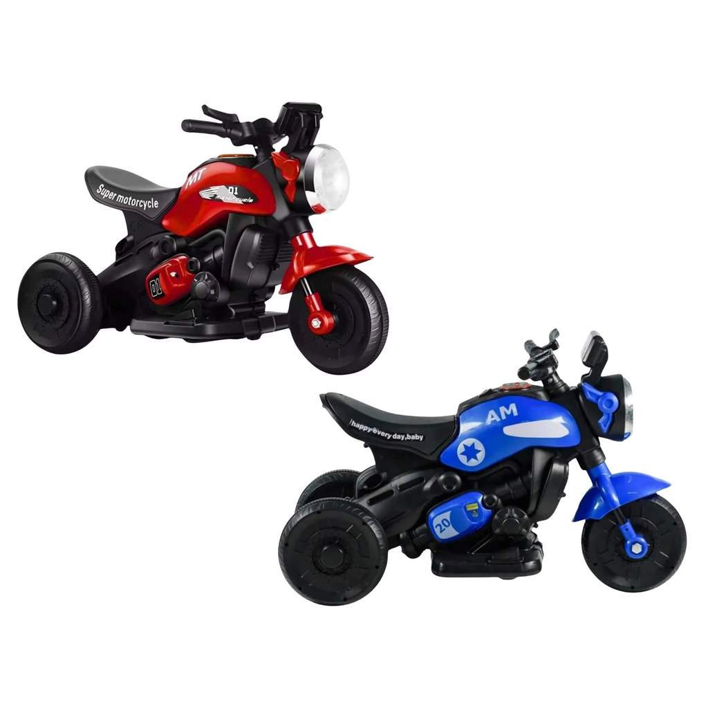 Moto Elétrica Infantil First Custom com Luz e Som Zippy Toys (Escolha o Modelo)