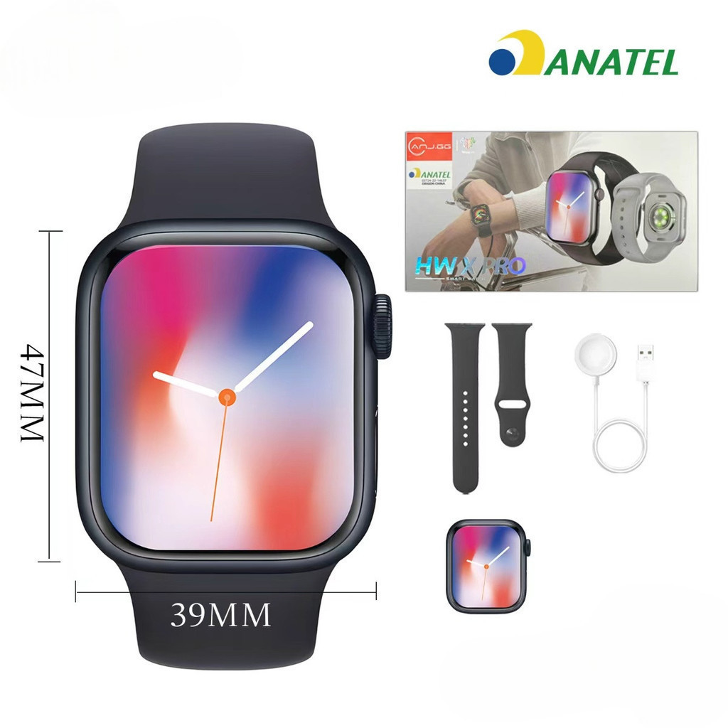 Smartwatch HW X PRO – Tela HD 2.02", Chamadas Bluetooth, Monitoramento de Saúde e Pulseira em Silicone Líquido marisa
