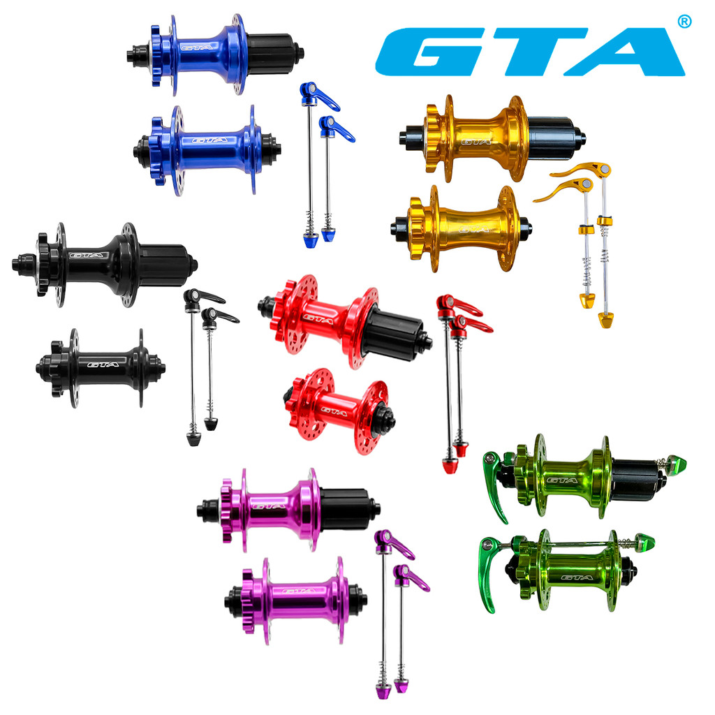 Par Cubo Barulhento Dianteiro + Traseiro GTA Rolamento Disco 36F 8 a 12vel com Blocagem Bike Mtb