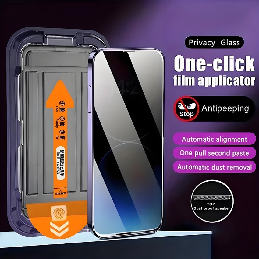 Pelicula Vidro Temperado Privacidade Com Limpeza Automática Para Samsung Galaxy A14 A34 A54 A15 A35 A55 A16 A26 A36 A56