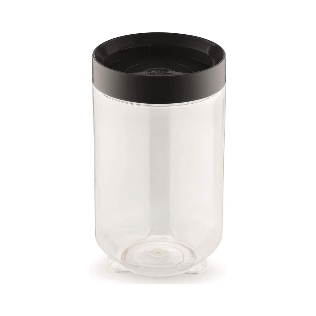Detalhes do Kit 3 Potes Organizadores Conecta UZ Utilidades: 600ml, 900ml e 1,2 Litros (Tampa Preta)